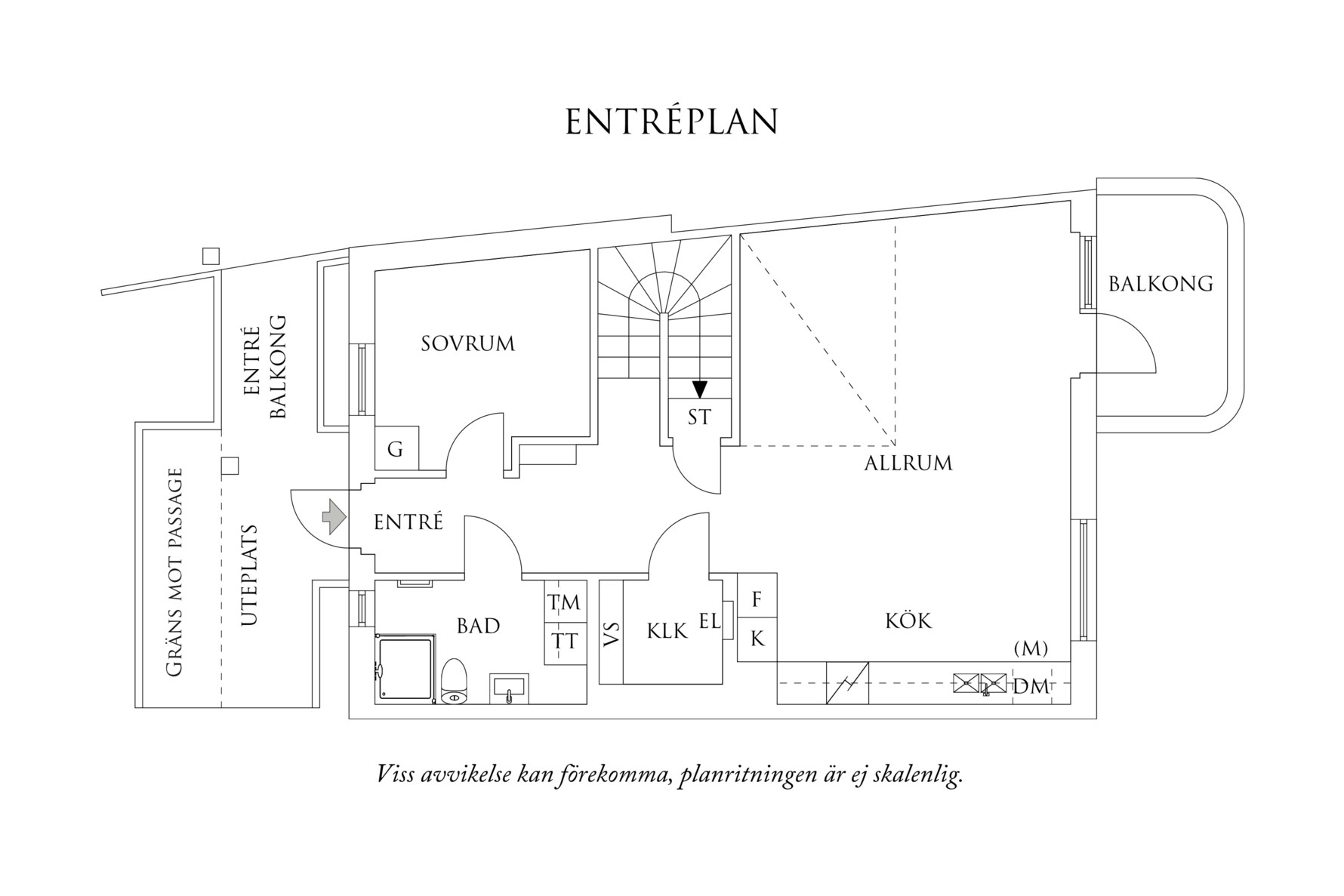 Planritning 1 Madängsgatan 9