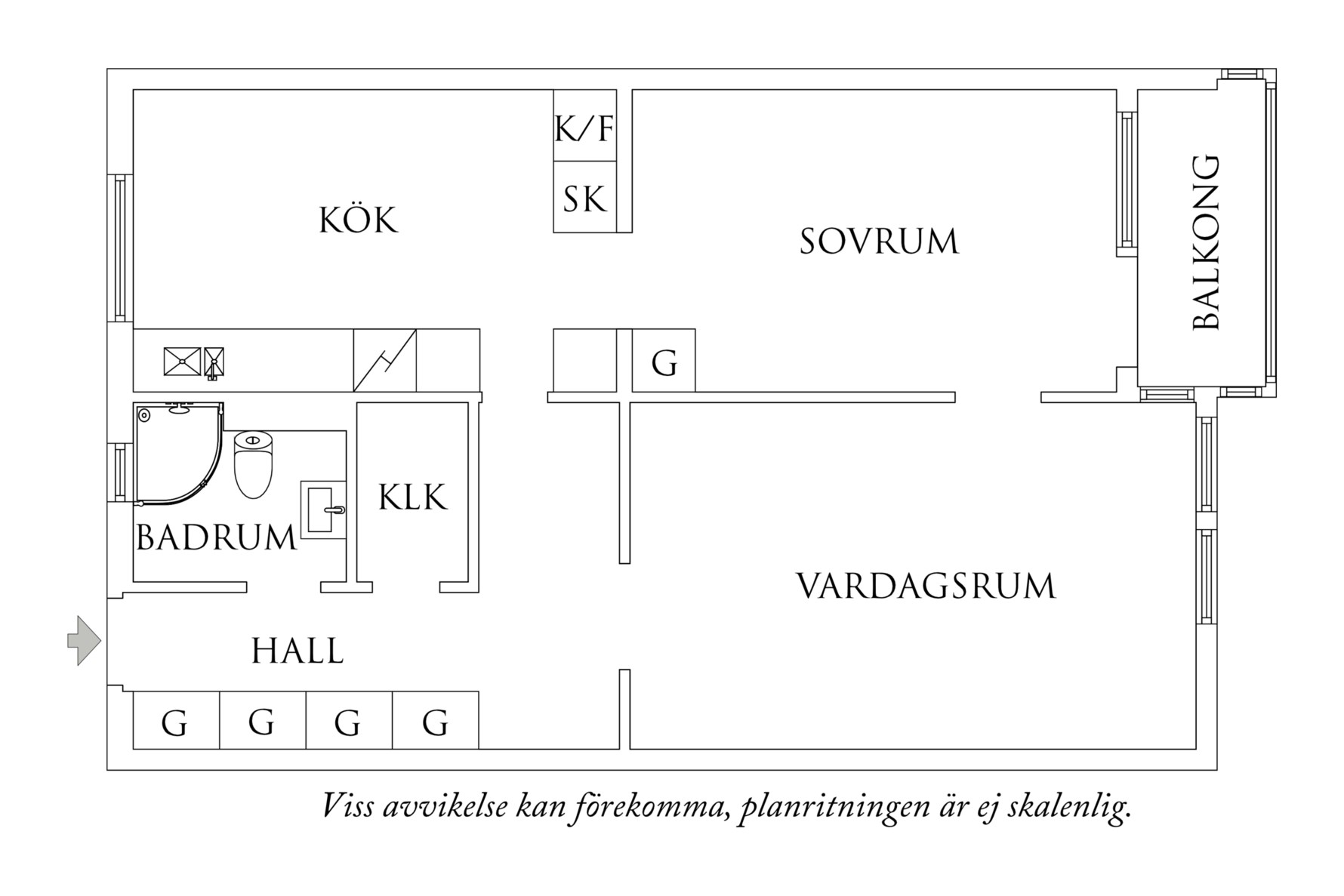 Planritning 1 Blåsutgatan 5
