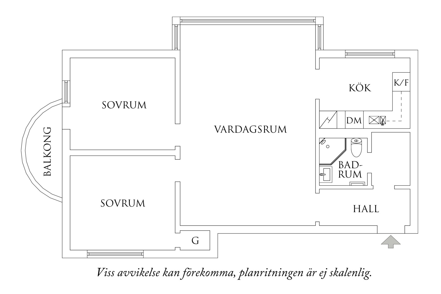 Planritning 1 Eklandagatan 23A