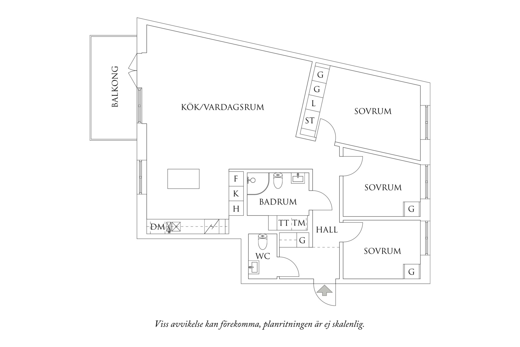 Planritning 1 Önneredsvägen 116