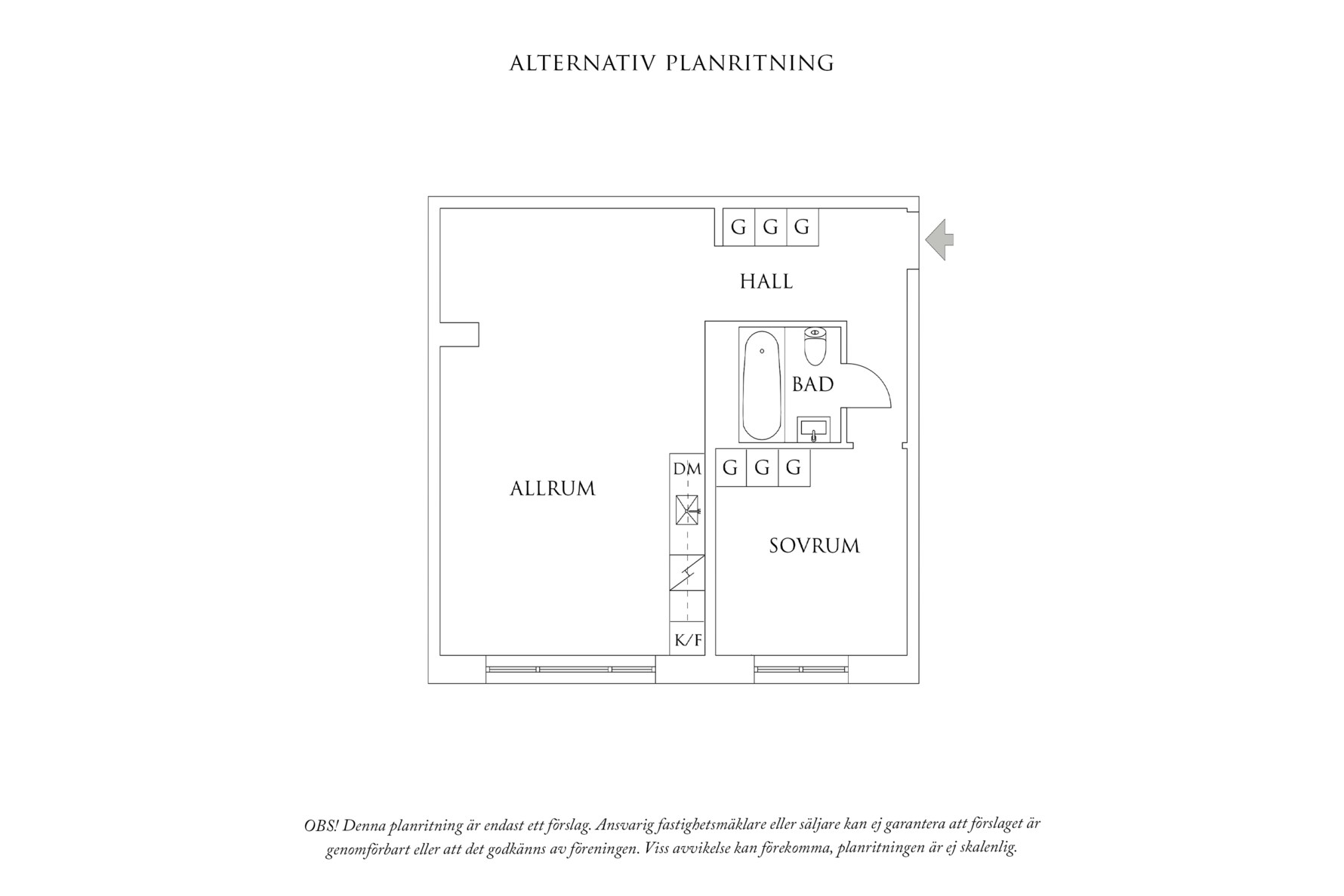 Planritning 2 Norra Gubberogatan 5