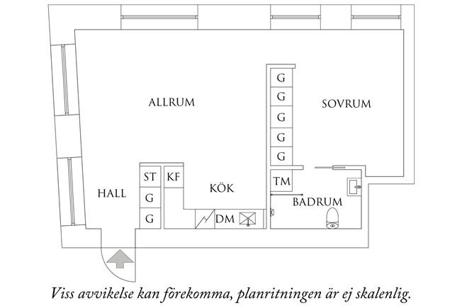 Planritning 1 Olskroksgatan 25