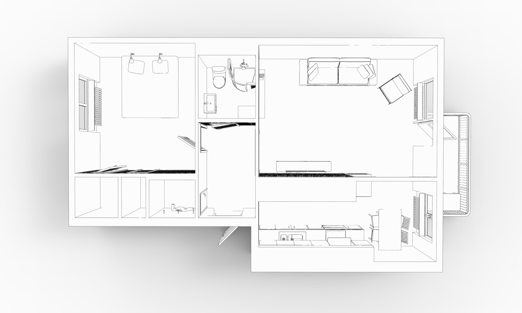 Planritning 2 Iskällareliden 7B
