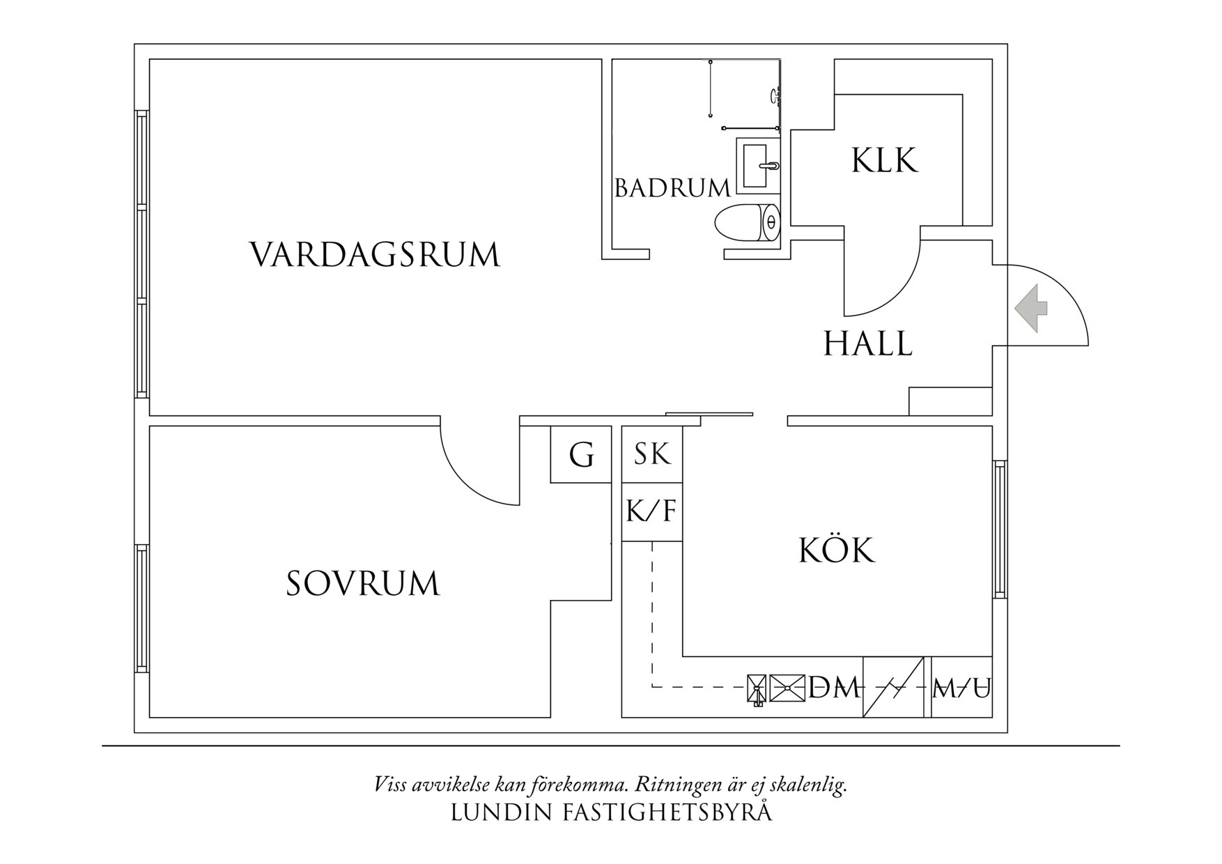 Planritning 1 Allmänna vägen 40C