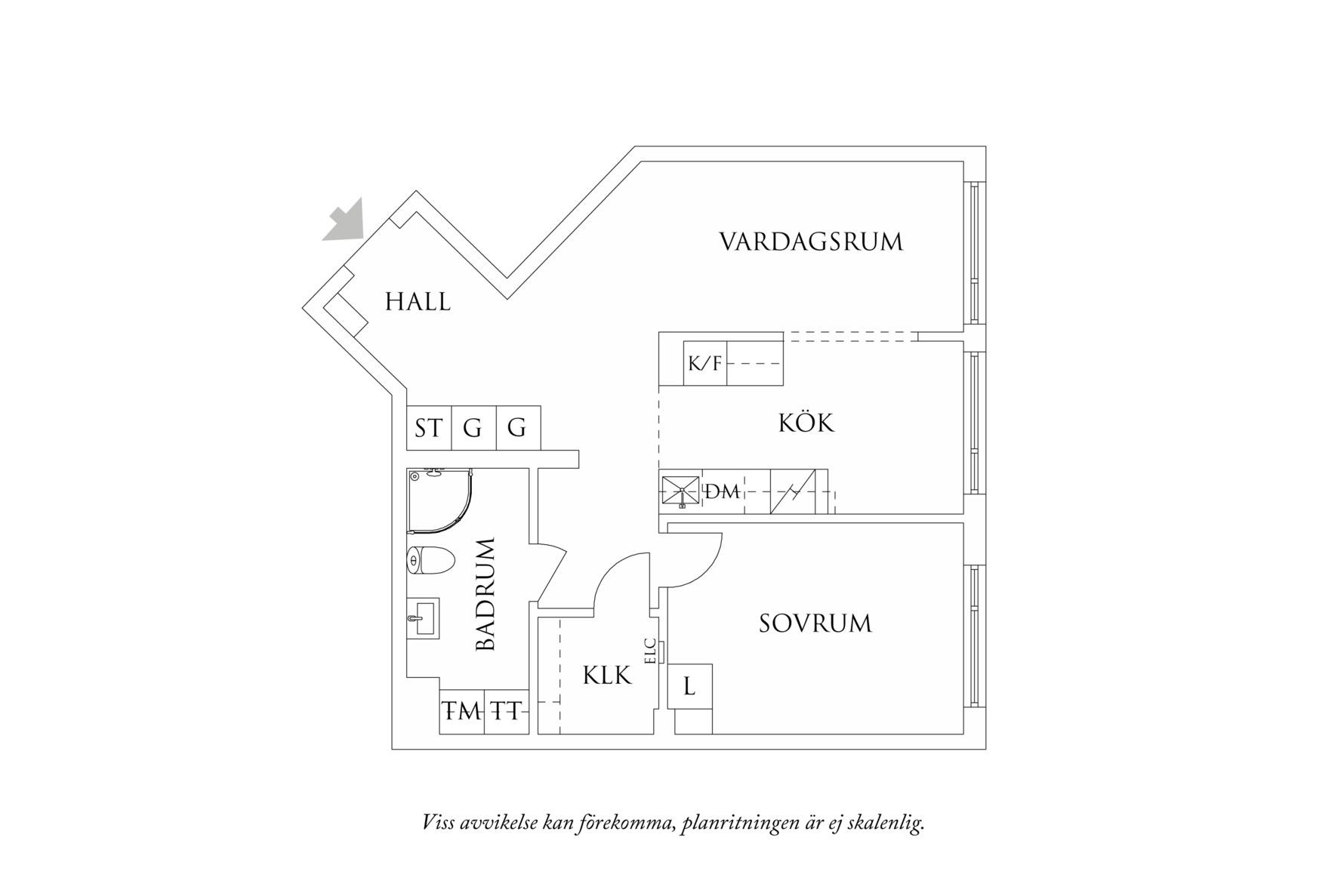 Planritning 1 Skepparegången 24