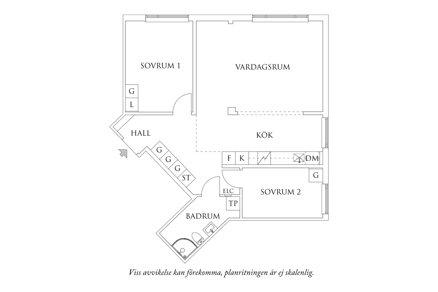Planritning 1 Skepparegången 24