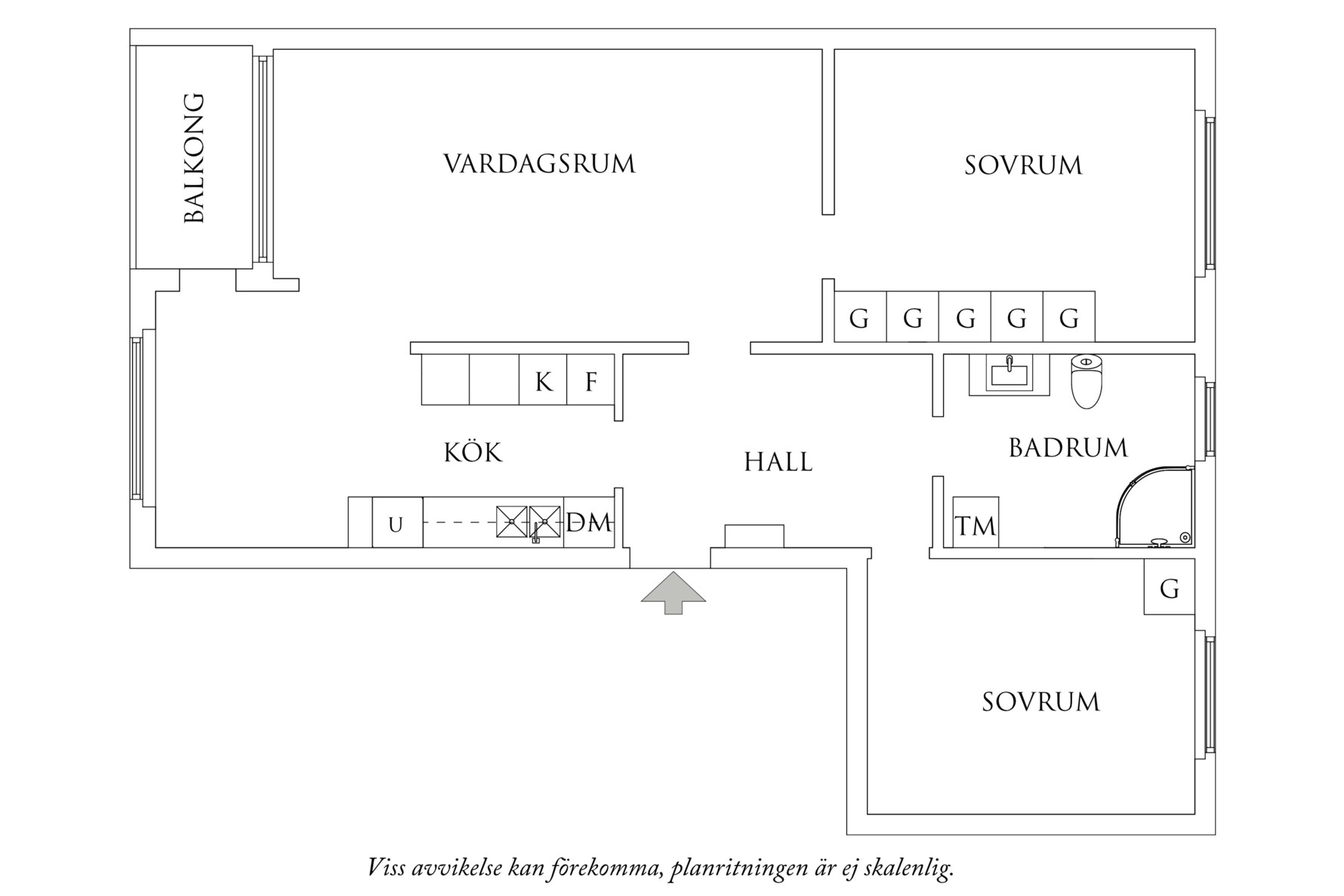 Planritning 1 Sägengatan 9