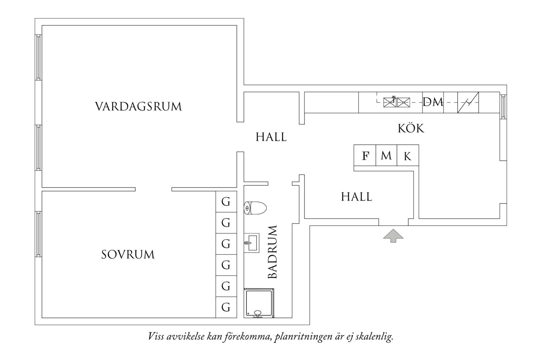 Planritning 1 Storgatan 19B