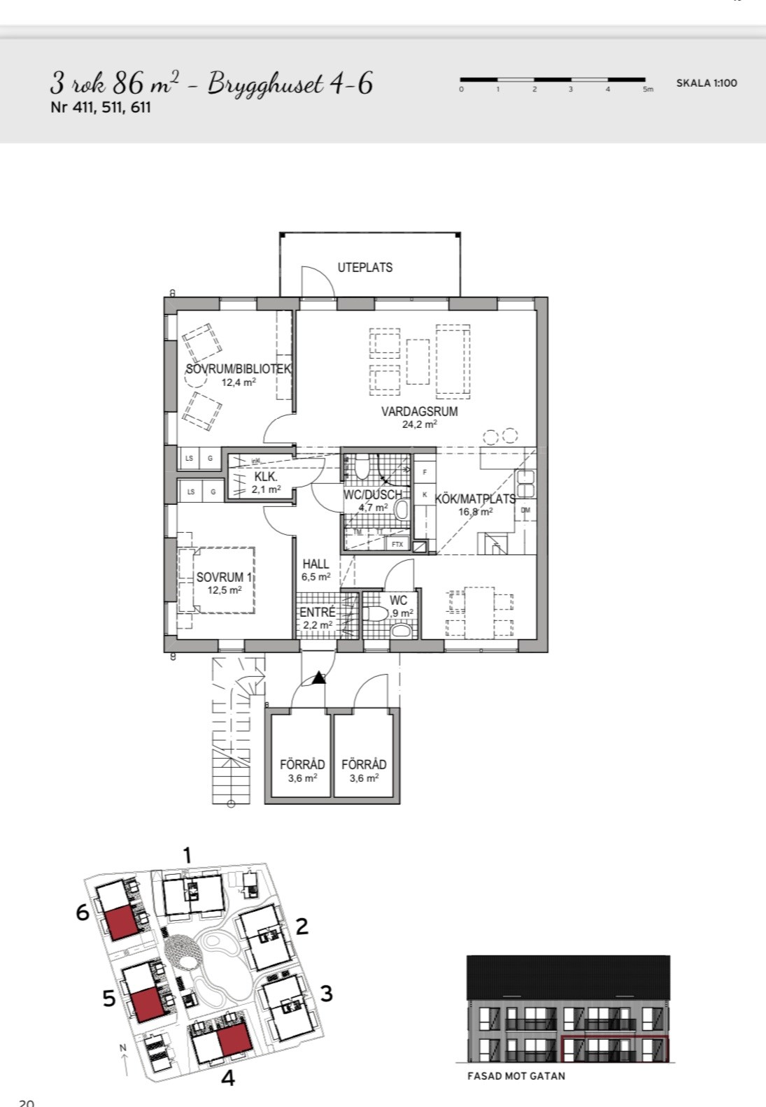 Planritning 2 Seglarängsvägen 29B