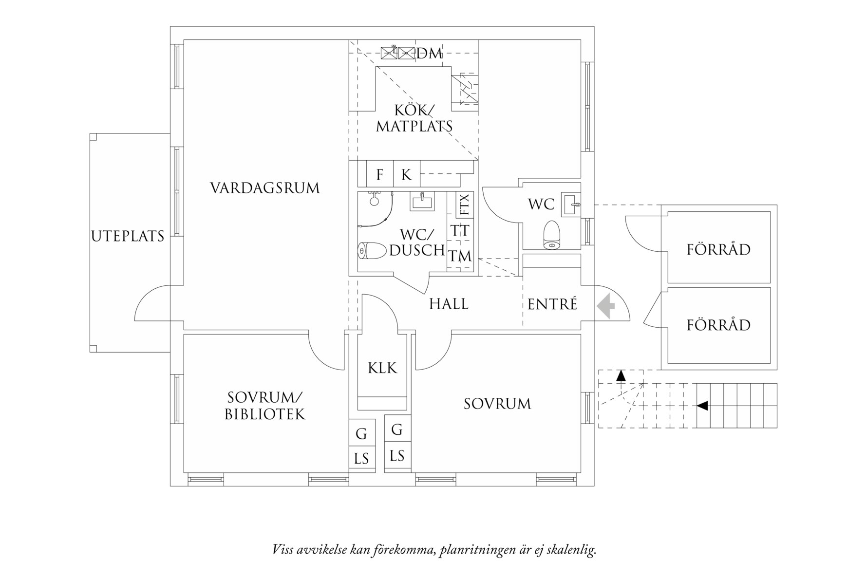 Planritning 1 Seglarängsvägen 29B