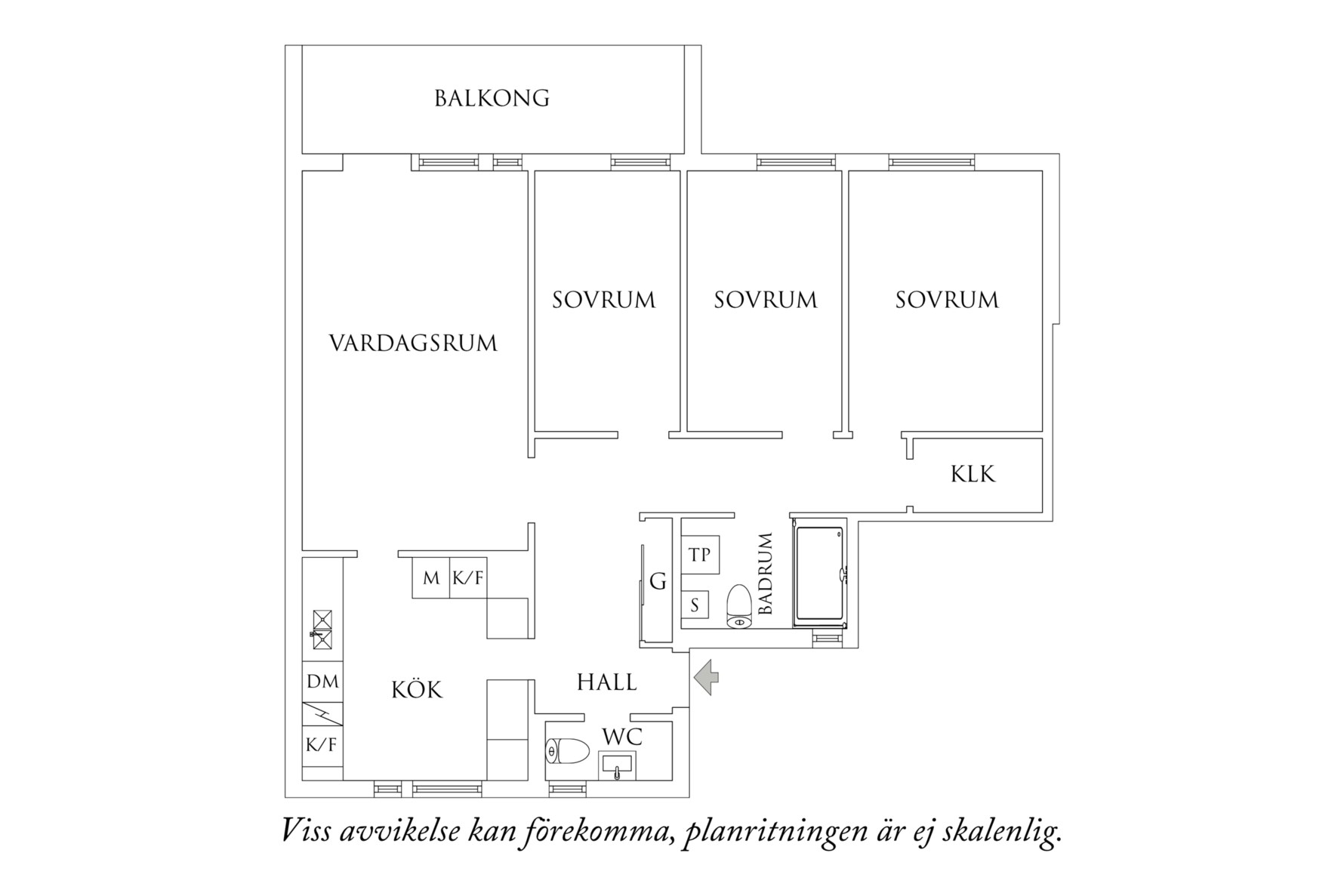 Planritning 1 Sonettgatan 14