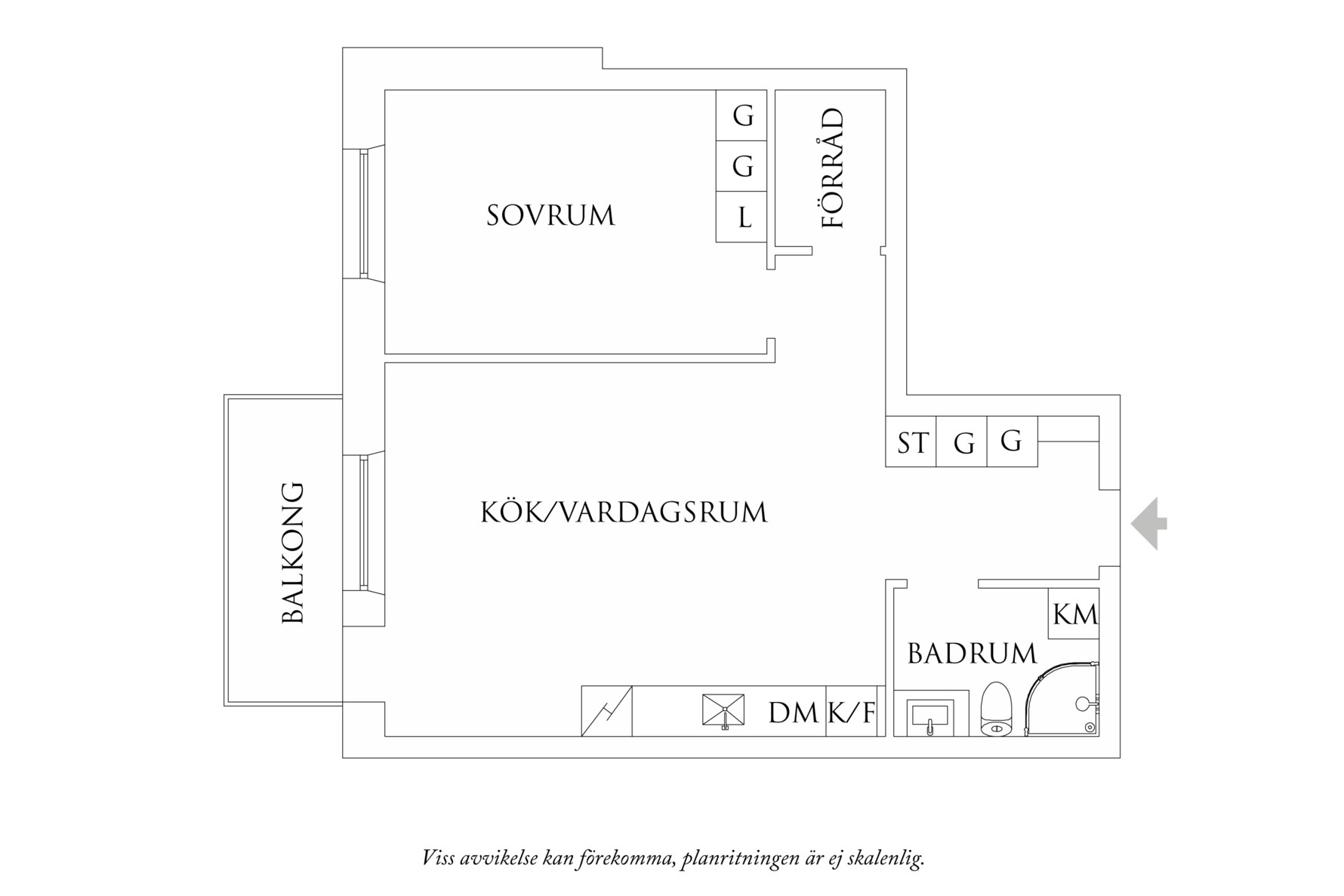 Planritning 1 Gräddgatan 7