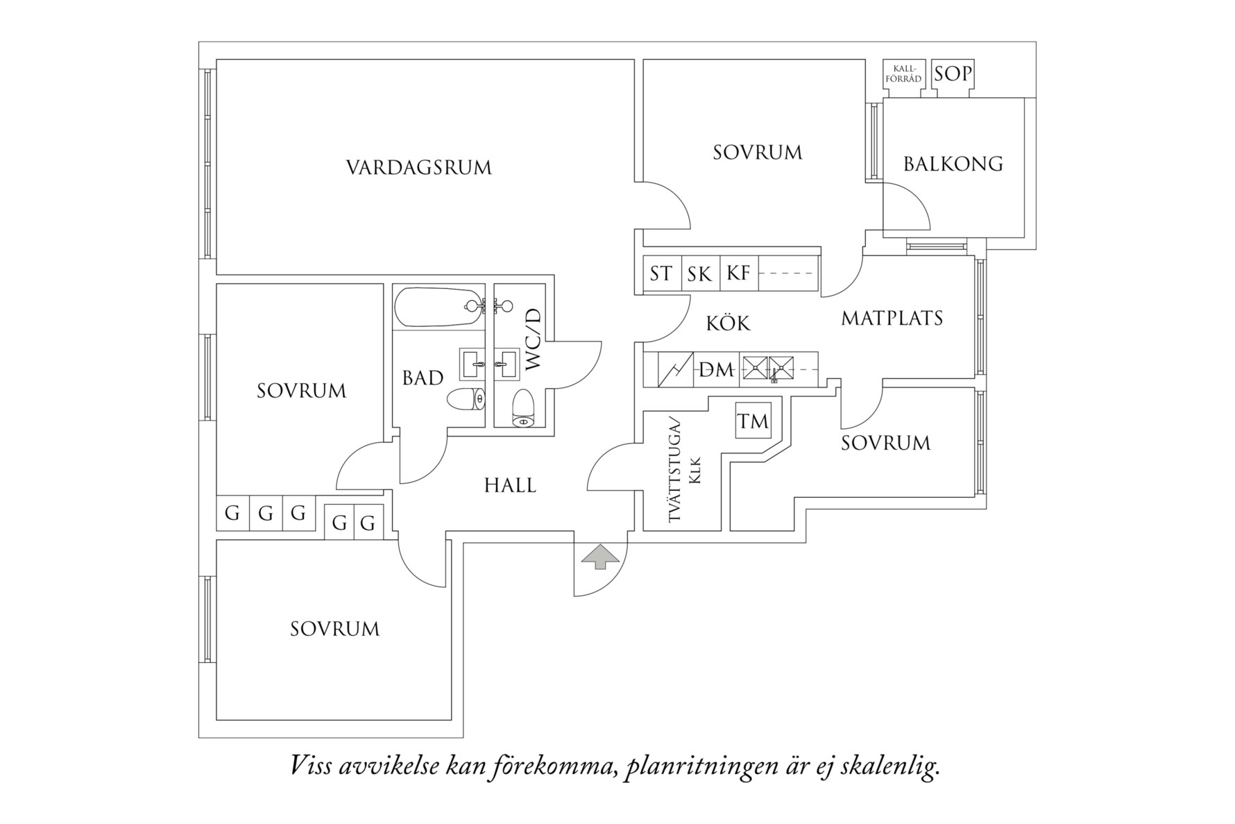 Planritning 1 Mattssonsliden 6