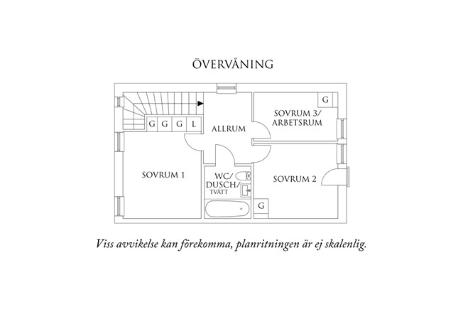 Planritning 2 Hossabergsvägen 65B