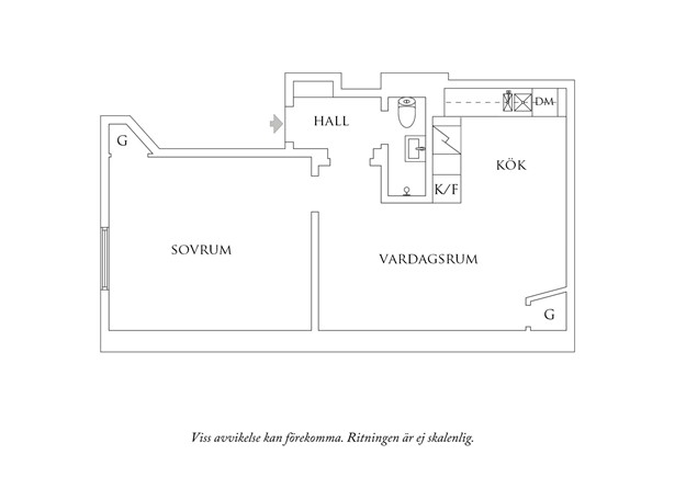 Planritning 1 Munkebäcksgatan 6