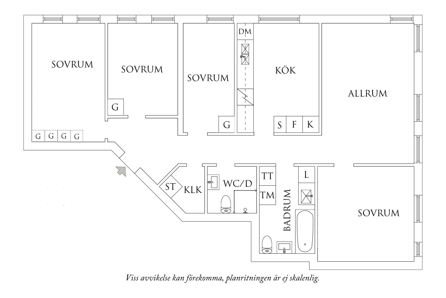 Planritning 1 Repslagaregatan 3C