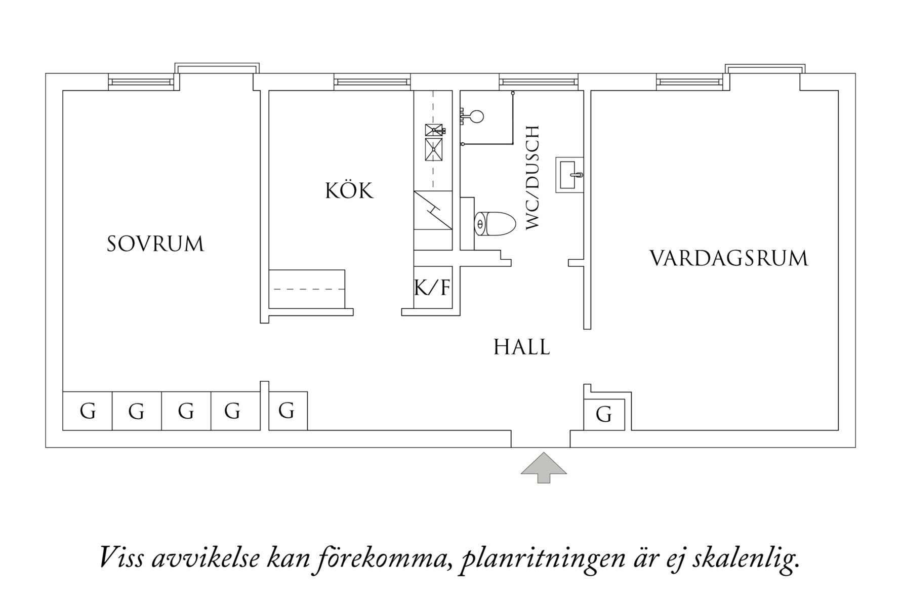 Planritning 1 Parkgatan 8A