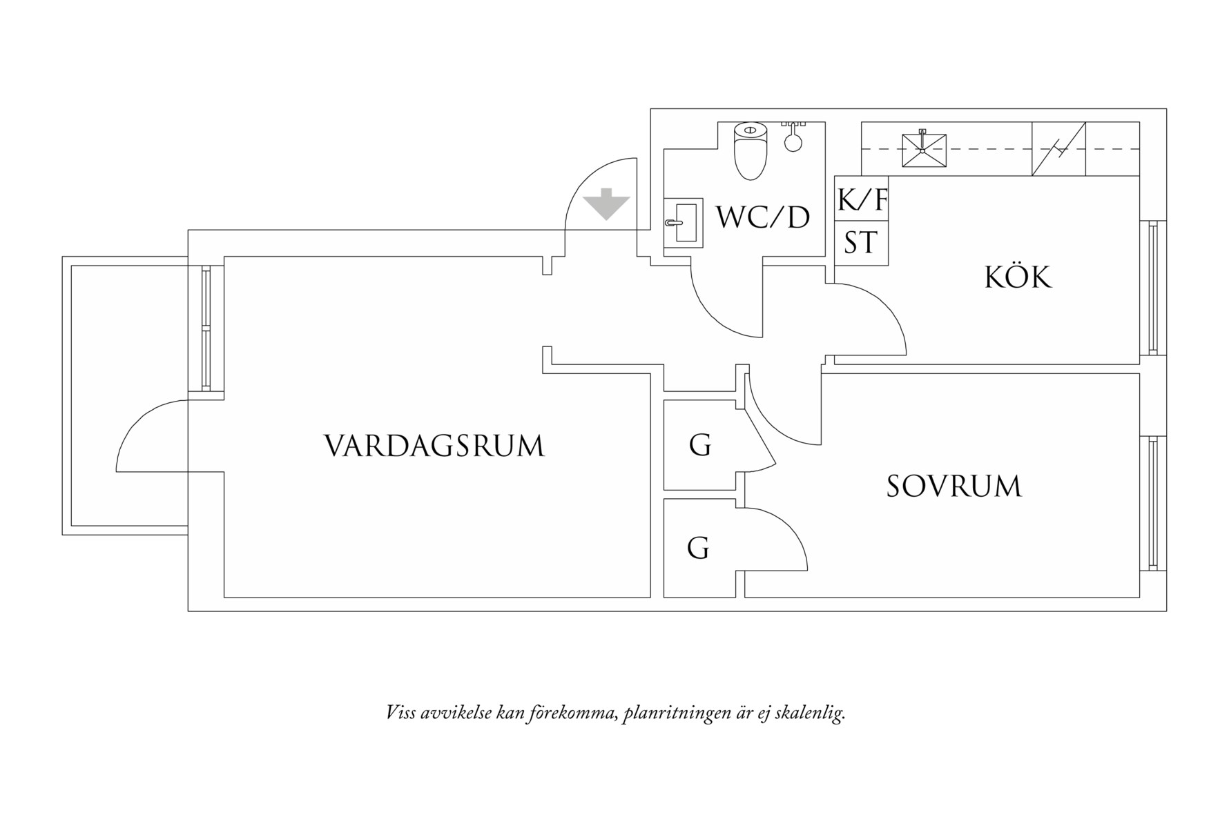 Planritning 1 Eklandagatan 56C