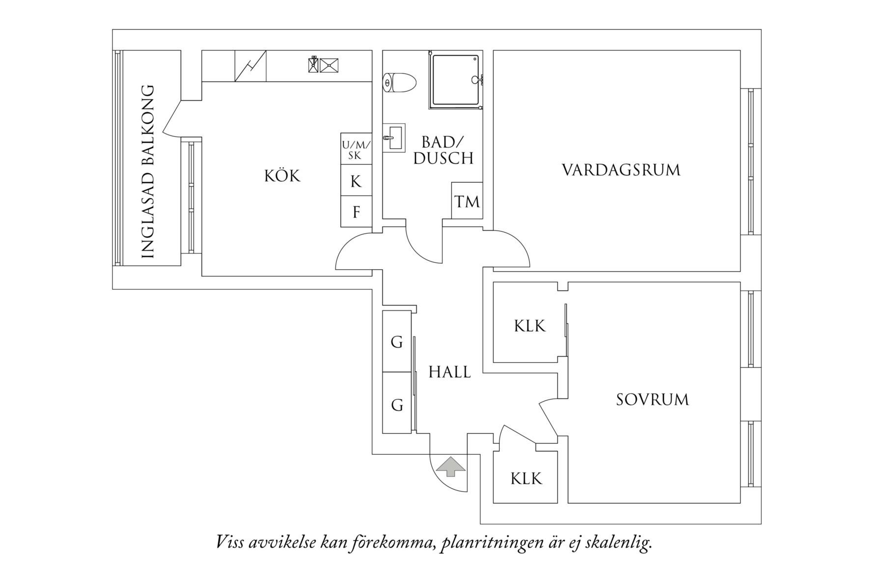 Planritning 1 Västra Gunnesgärde 21