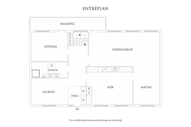 Planritning 1 Sandgången 7