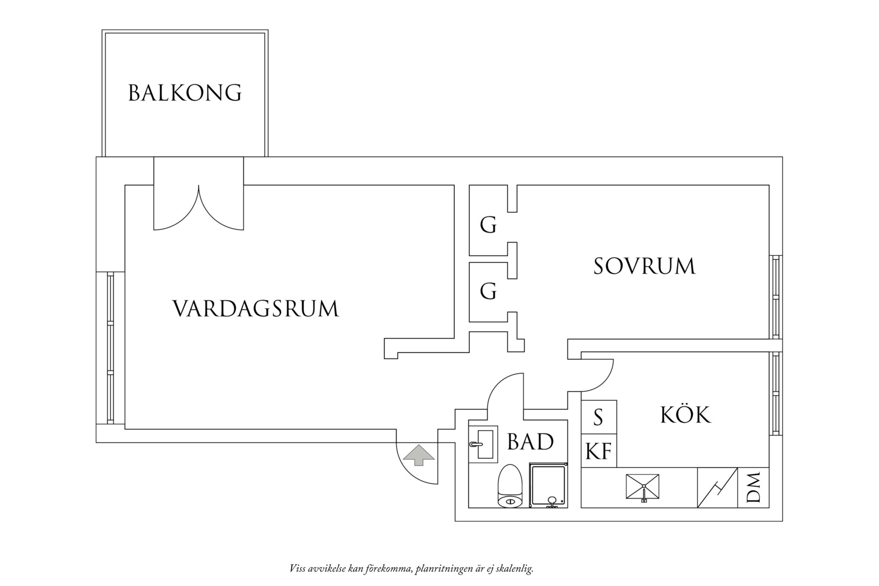 Planritning 1 Eklandagatan 56A