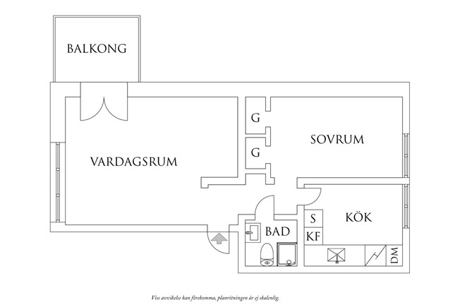 Planritning 1 Eklandagatan 56A