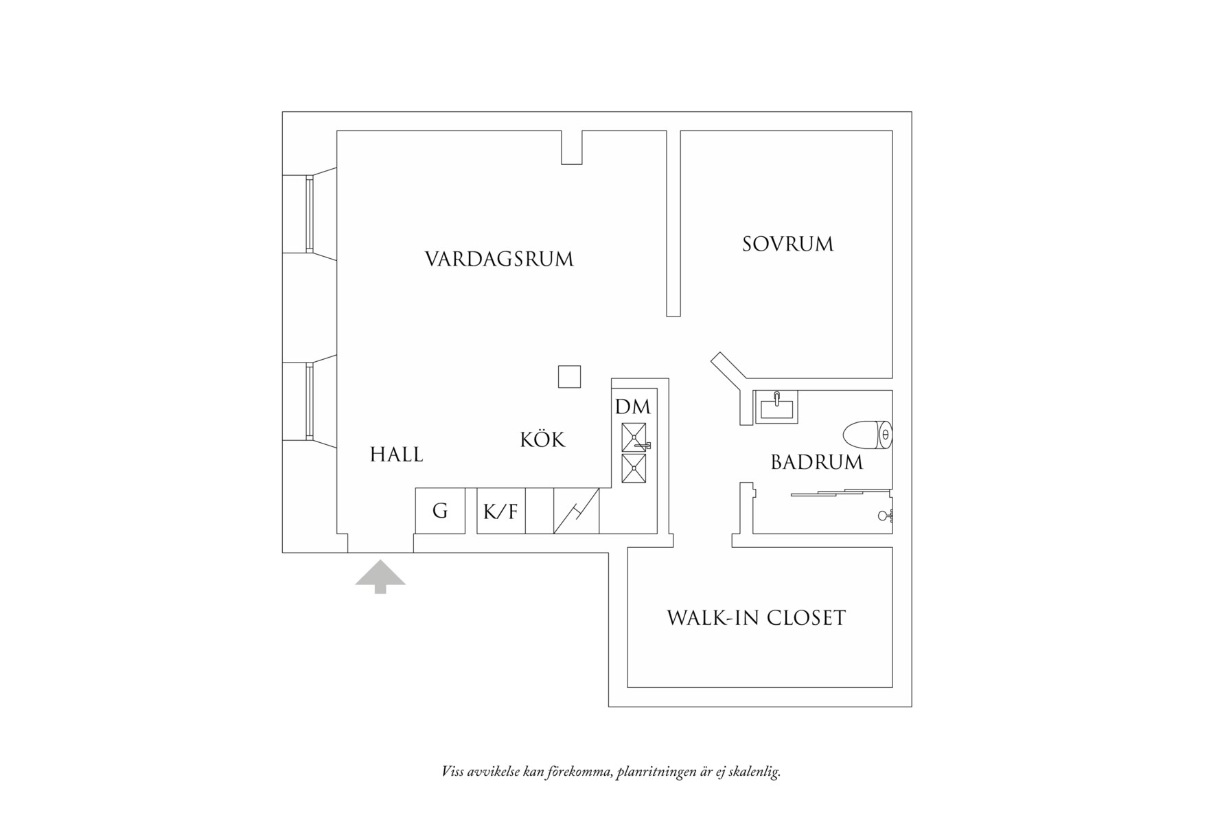 Planritning 1 Kyrkogatan 42B