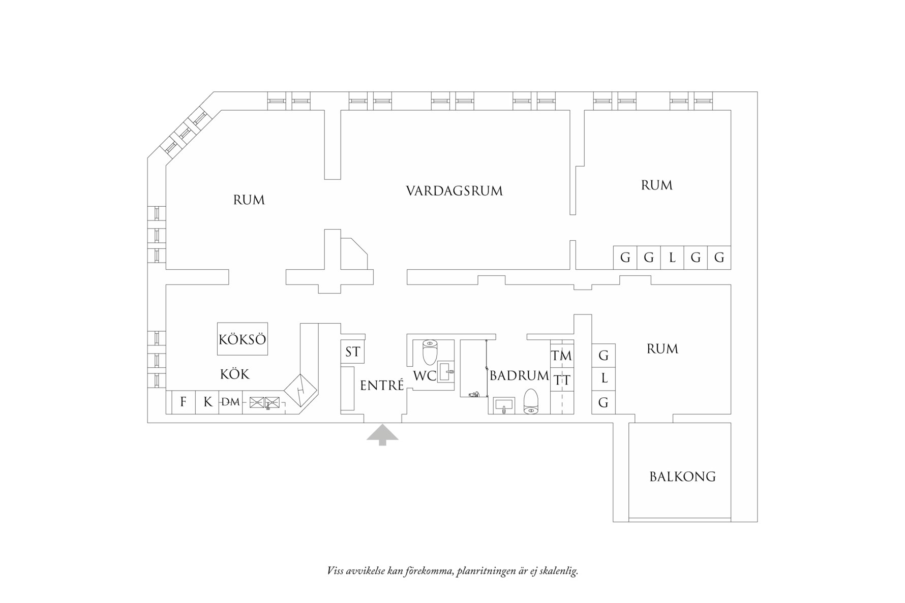 Planritning 1 Postgatan 3