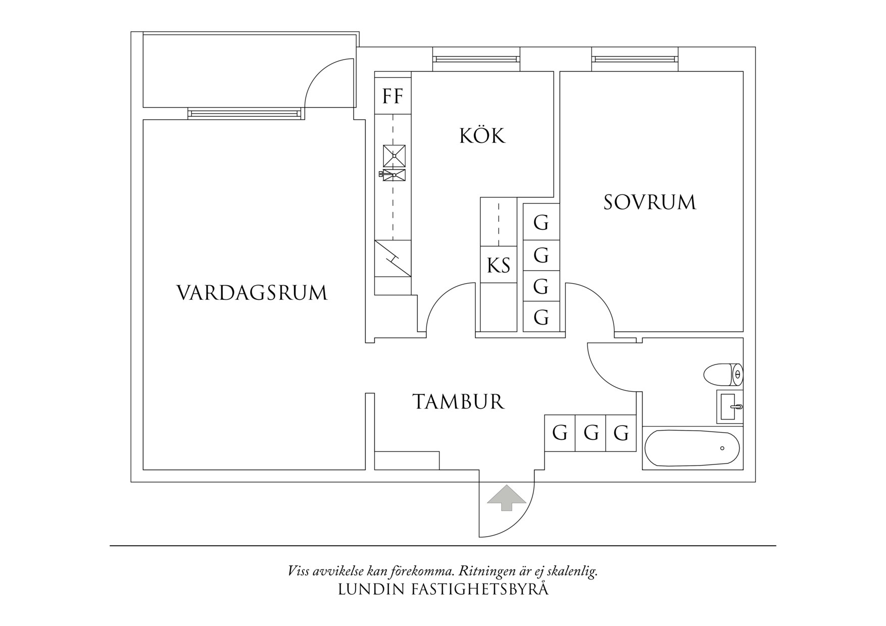 Planritning 1 Övre Hallegatan 40