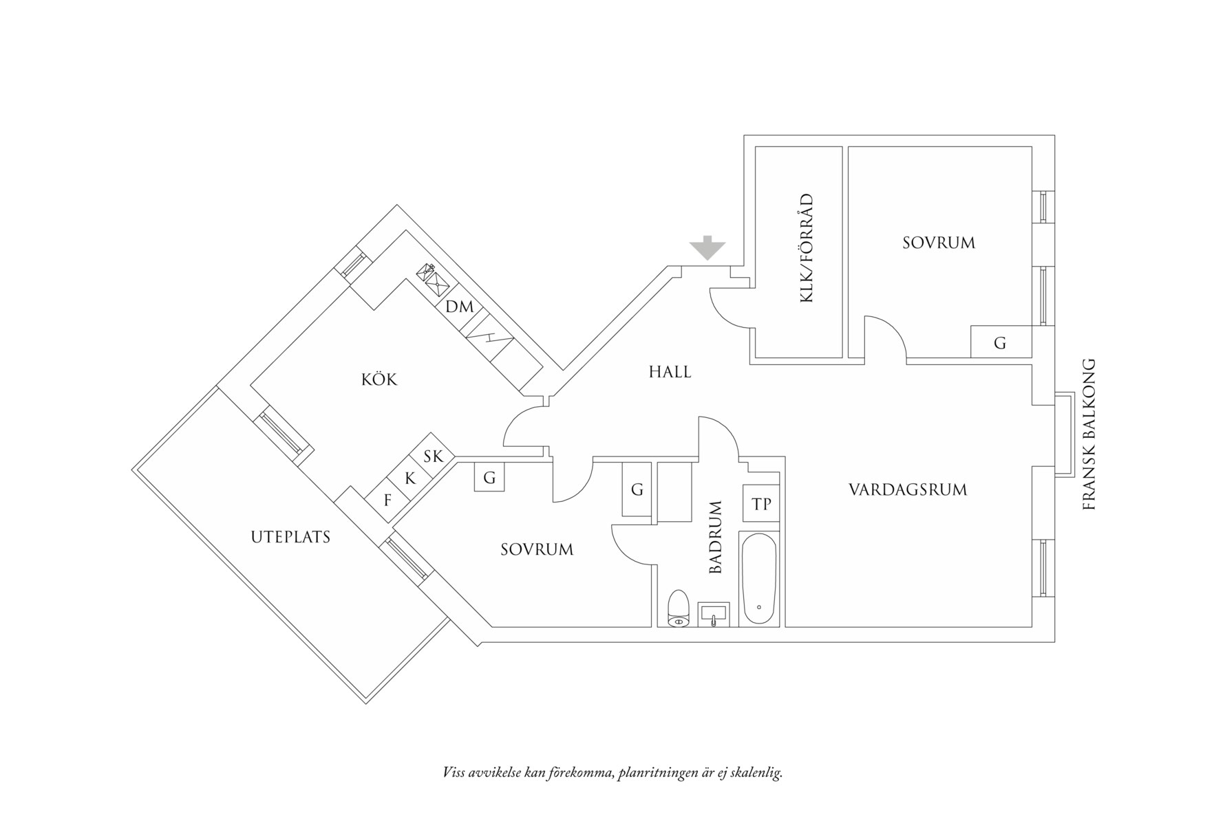 Planritning 1 Repslagaregatan 3A