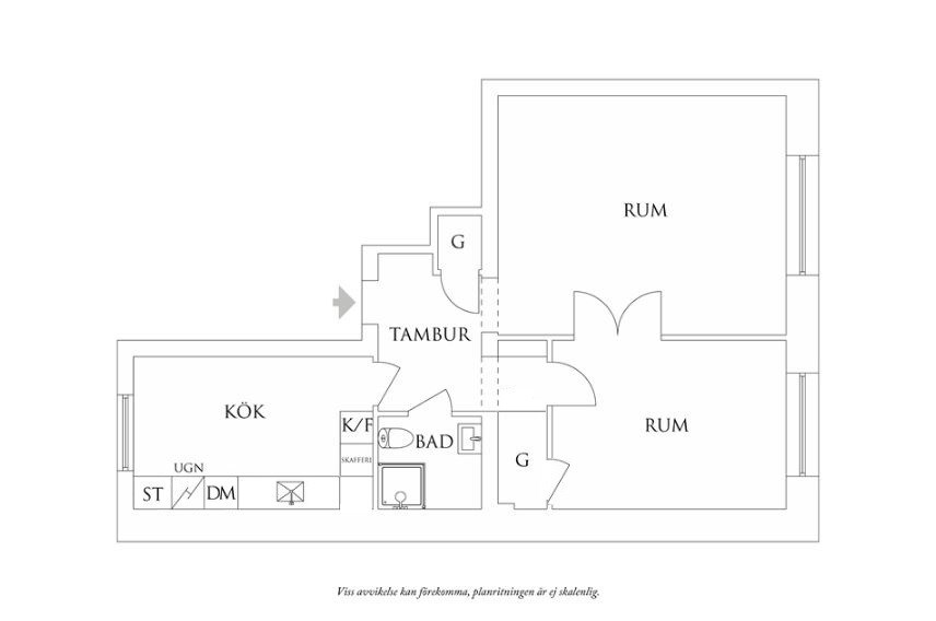 Planritning 1 Herkulesgatan 5A