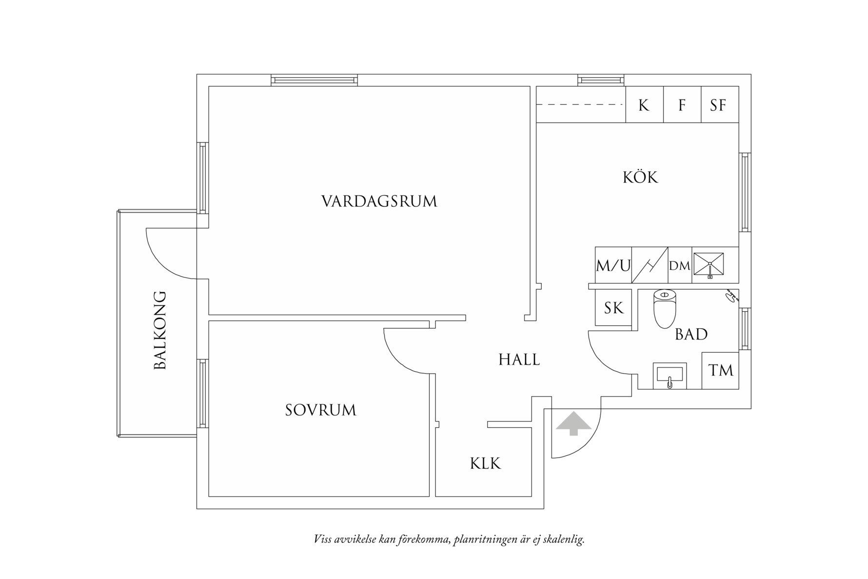 Planritning 1 Ahrenbergsgatan 20C