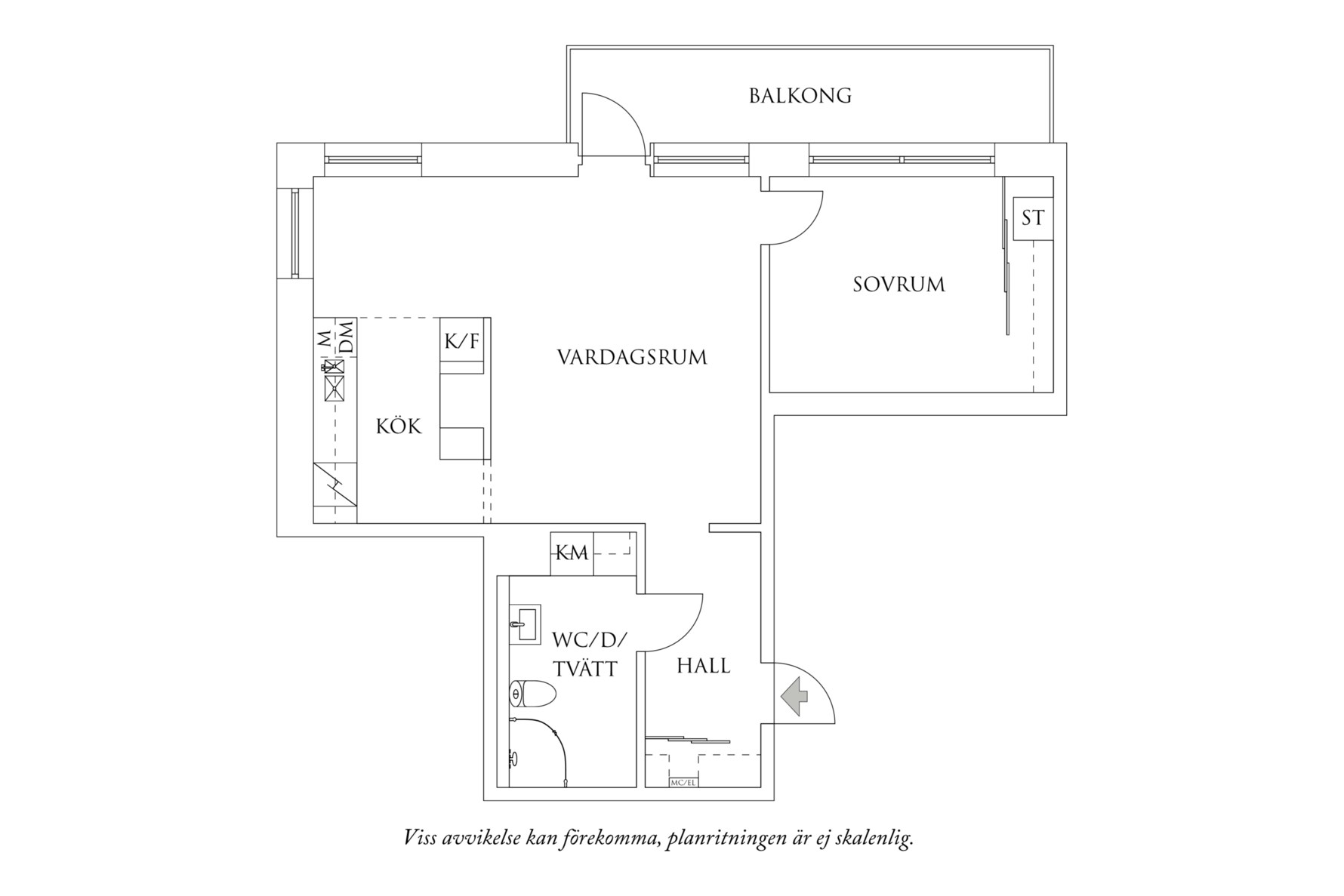 Planritning 1 Sonya Hedenbratts Gata 9