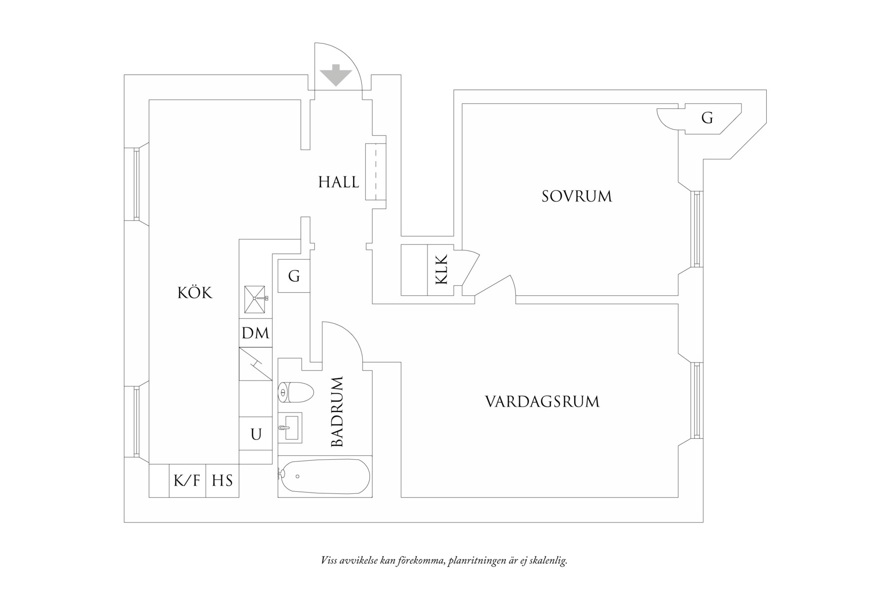Planritning 1 Folkungagatan 13B