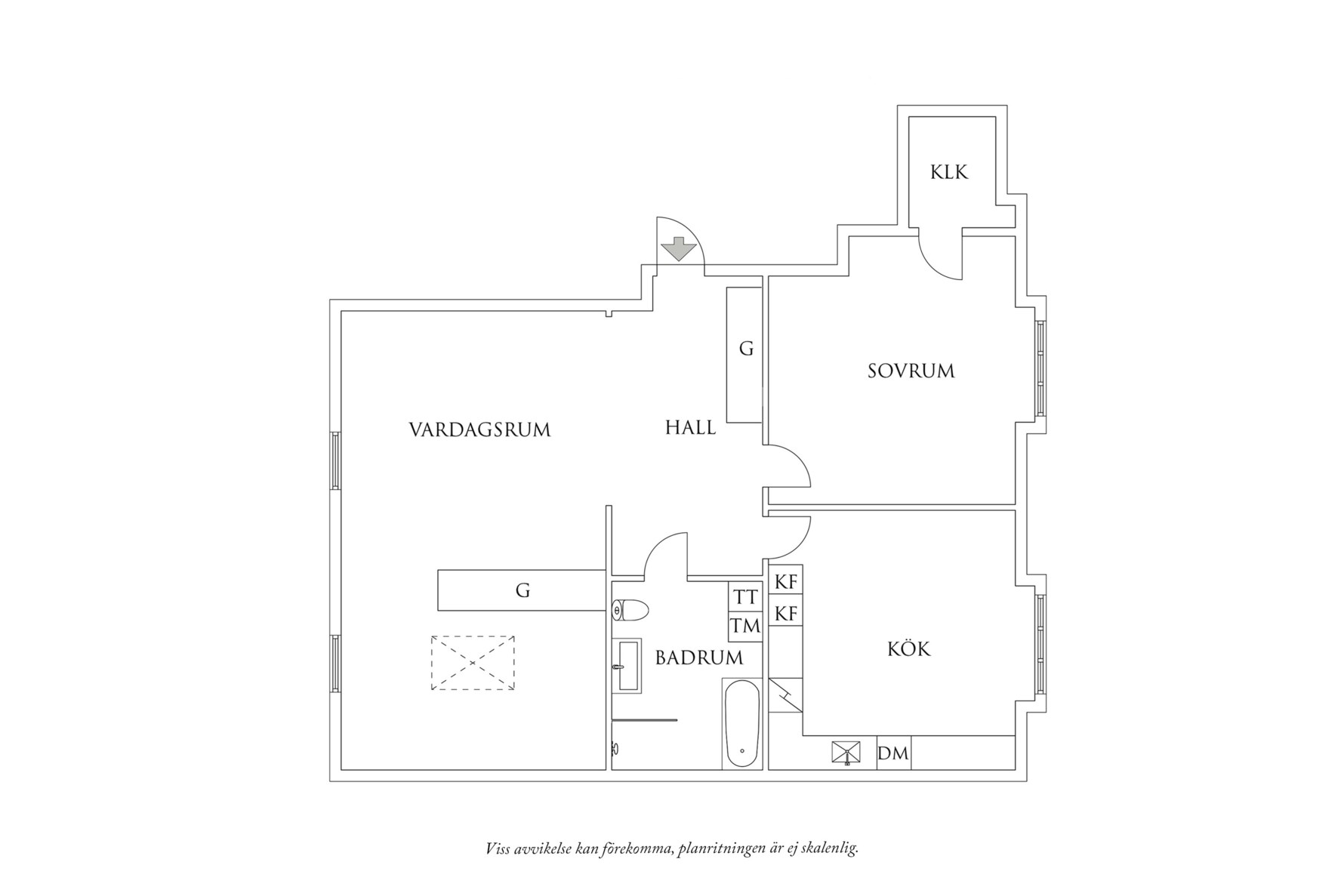 Planritning 1 Postgatan 3
