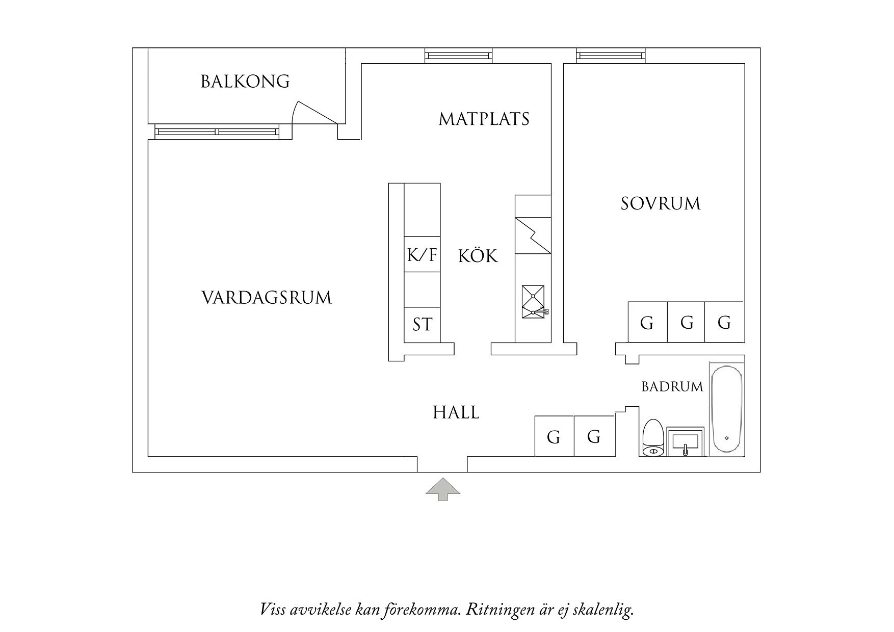 Planritning 1 Klostergången 5