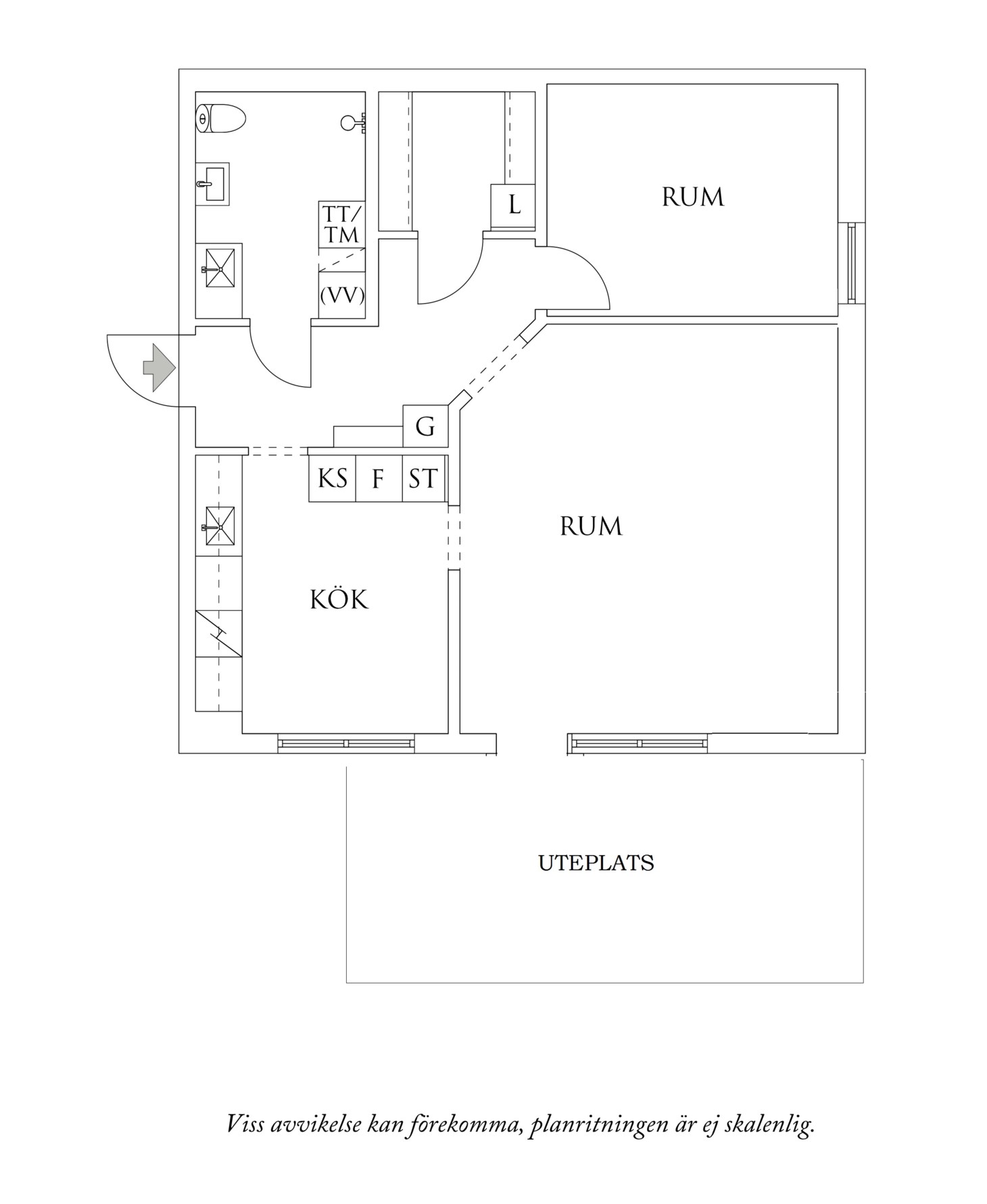Planritning 1 Vallenvägen 27