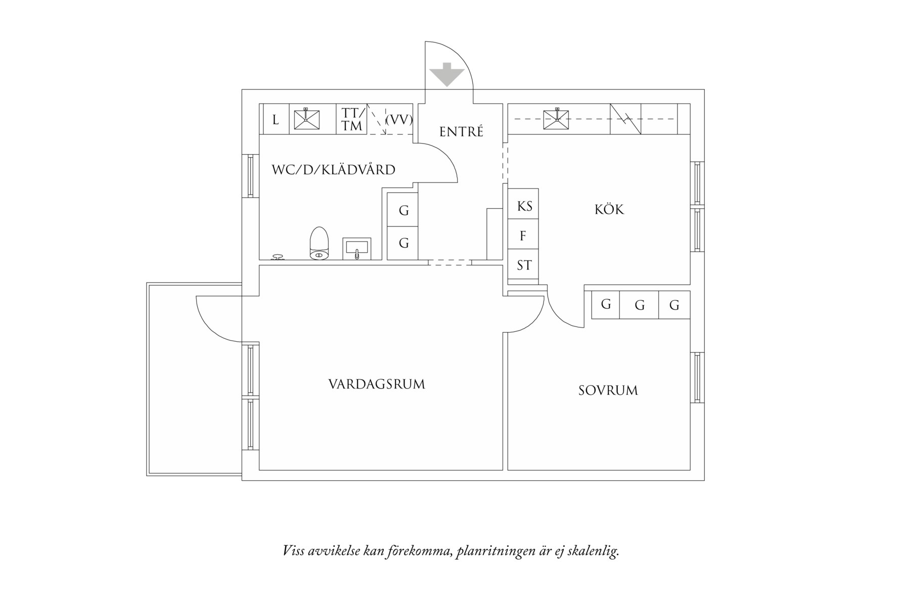 Planritning 1 Vallenvägen 23