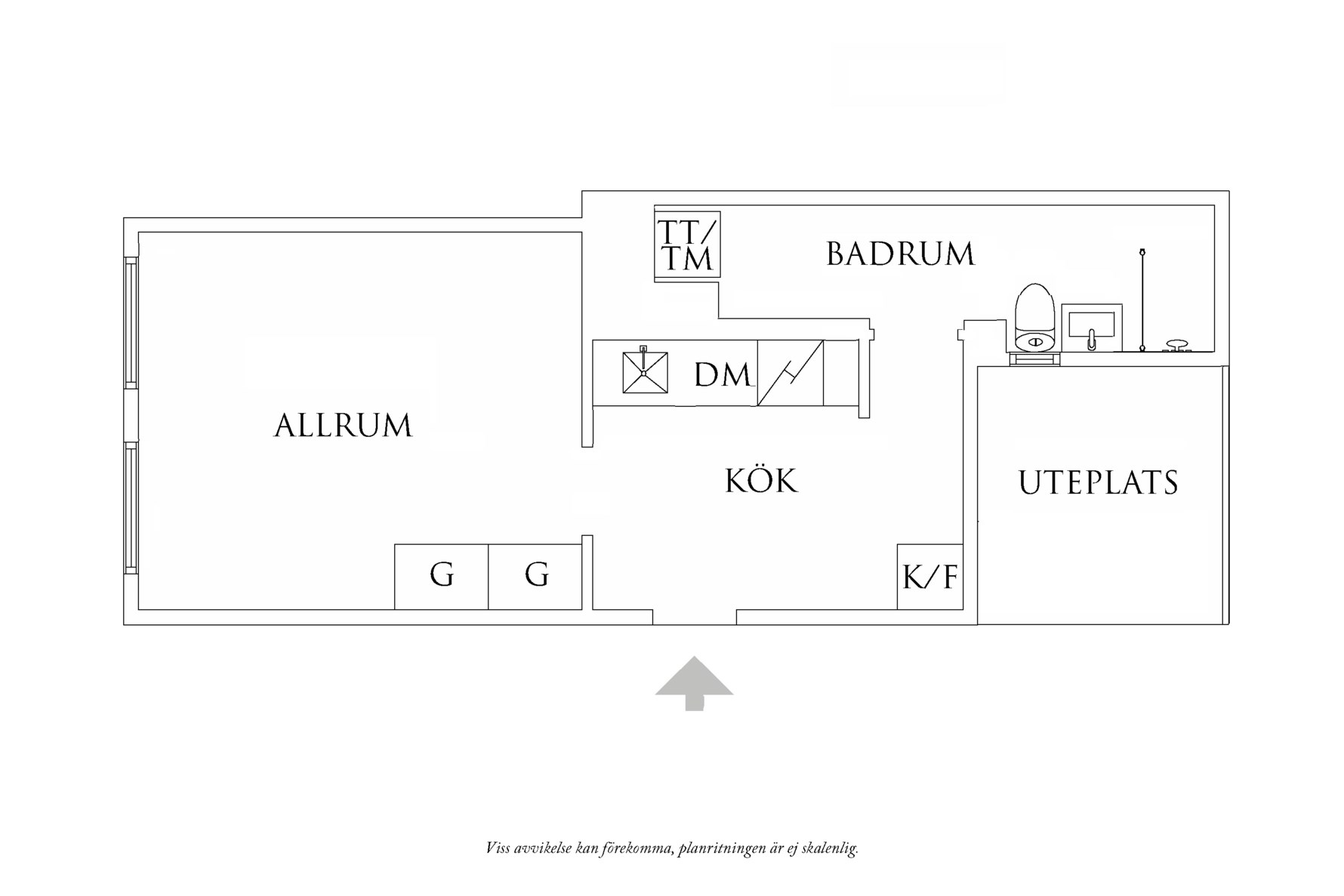 Planritning 1 Kopparslagaregatan 15A