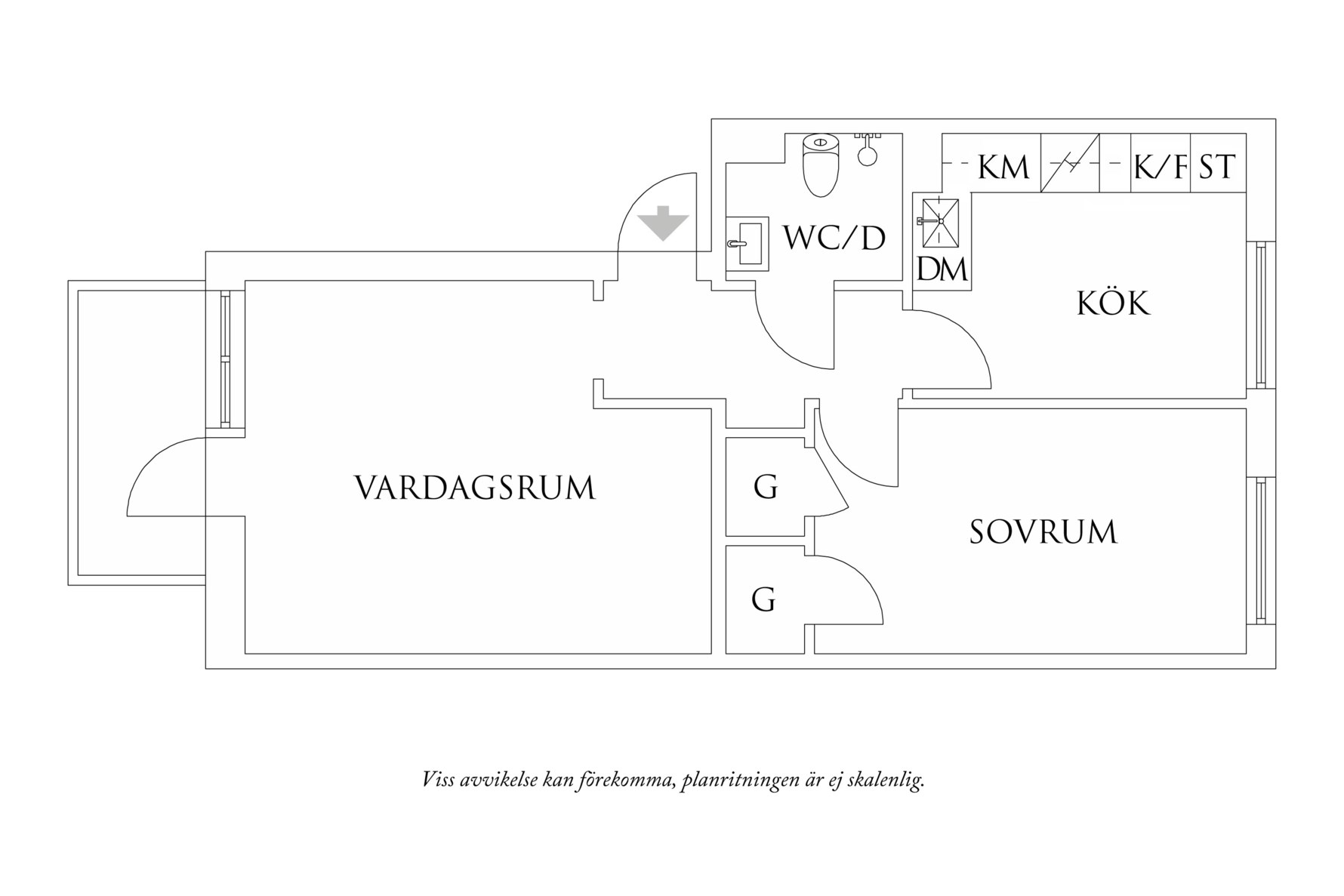 Planritning 1 Eklandagatan 52A