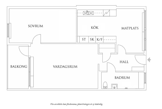 Planritning 1 Övralidsgatan 3