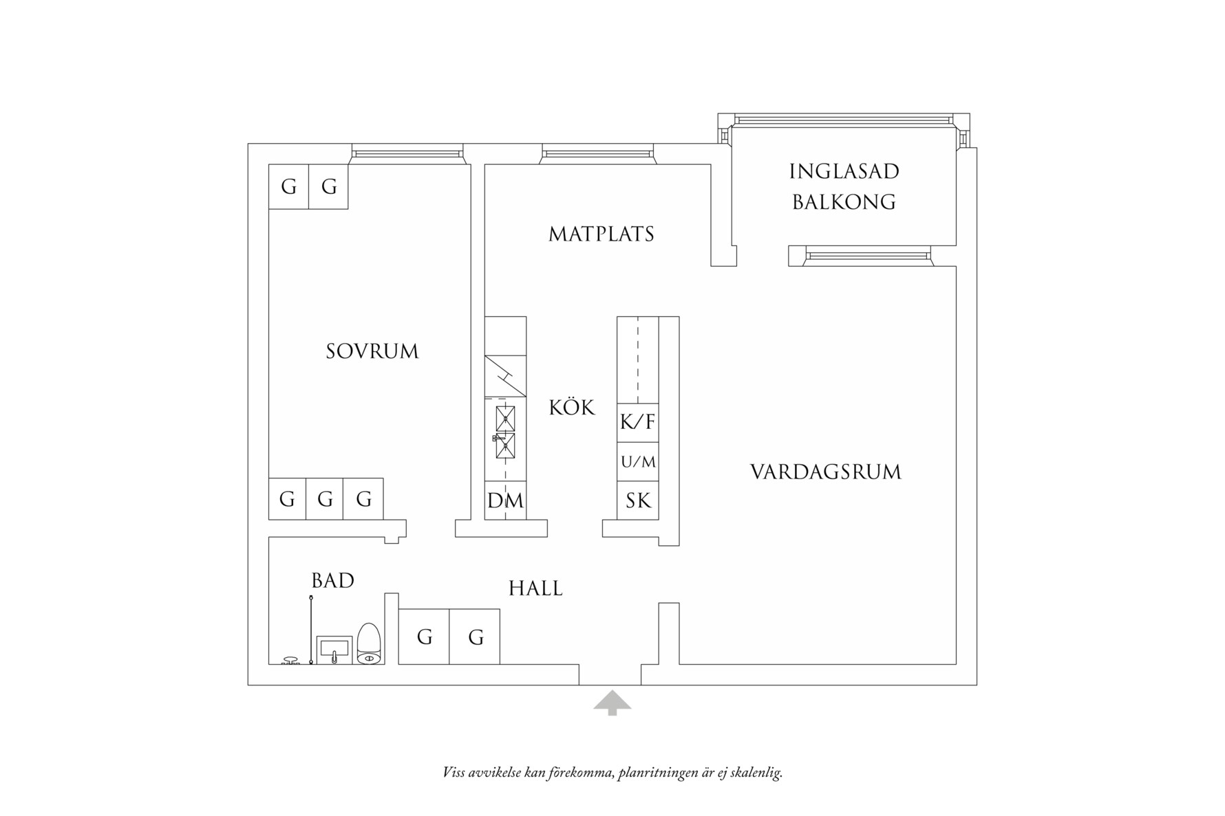 Planritning 1 Vaktmästaregången 1