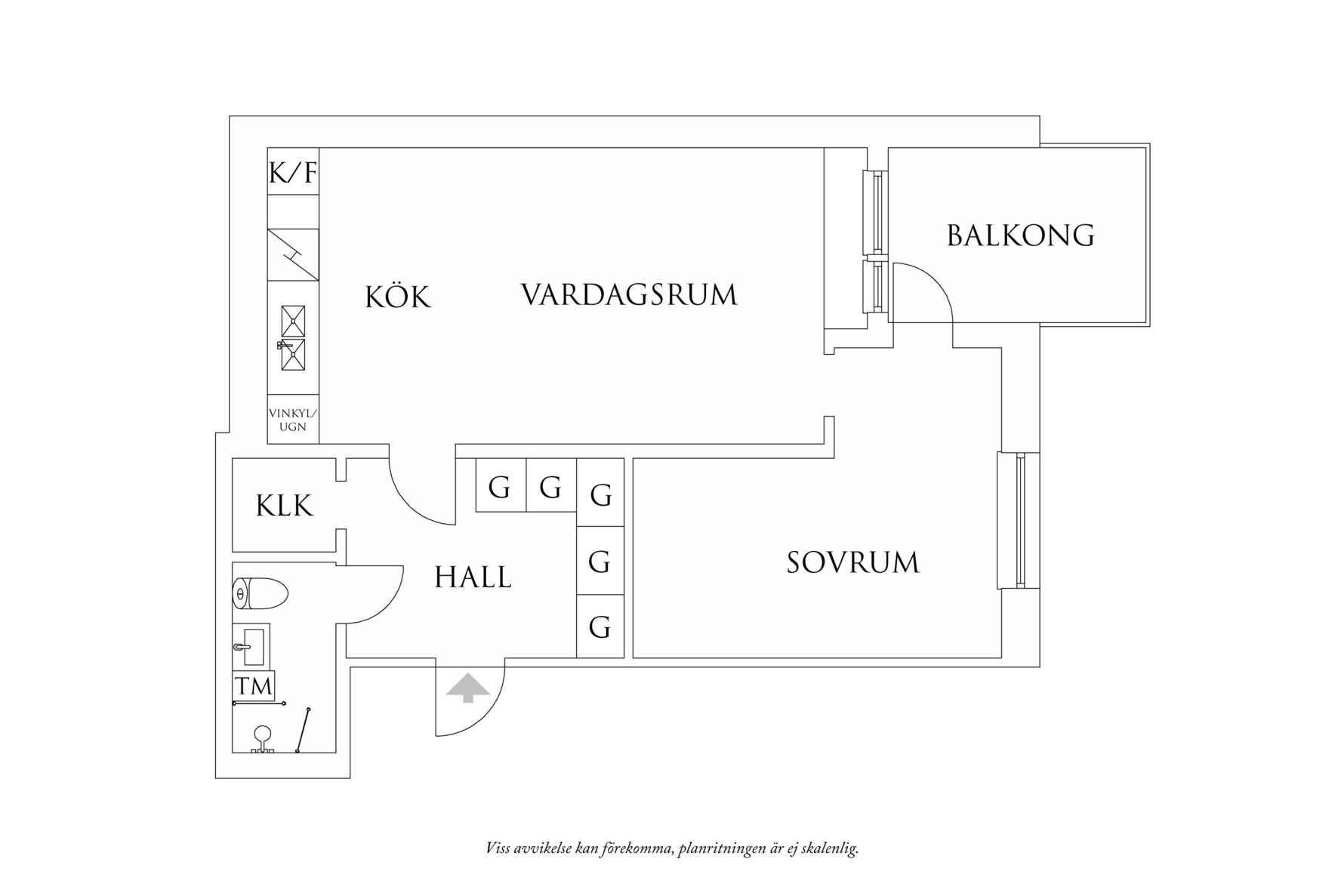 Planritning 1 Ponnygatan 6C