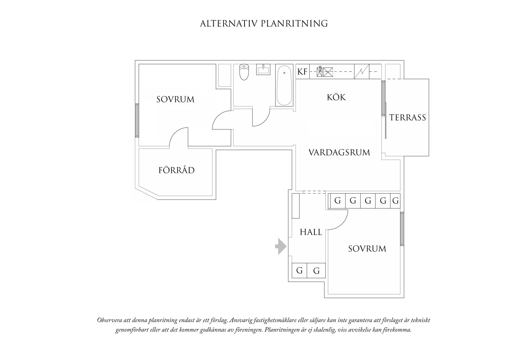 Planritning 3 Nordhemsgatan 41C