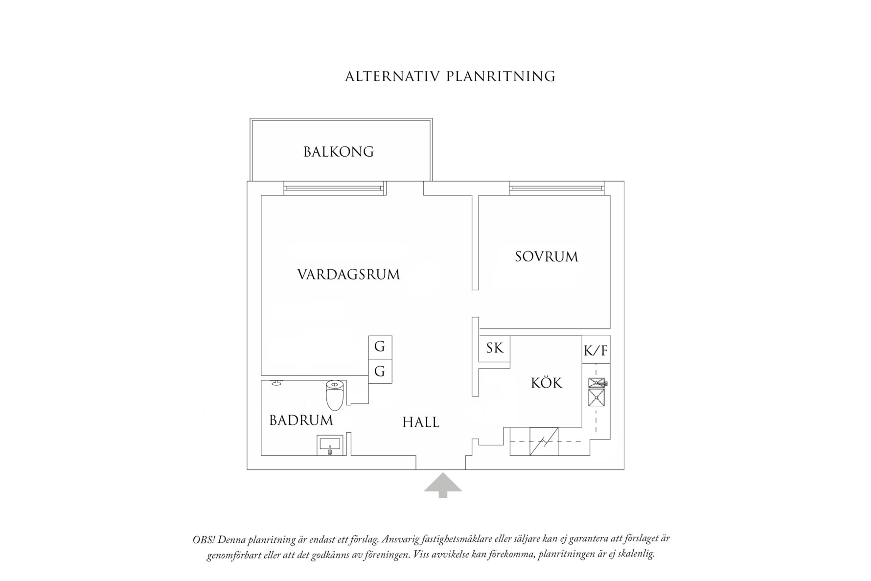 Planritning 2 Gibraltargatan 19B