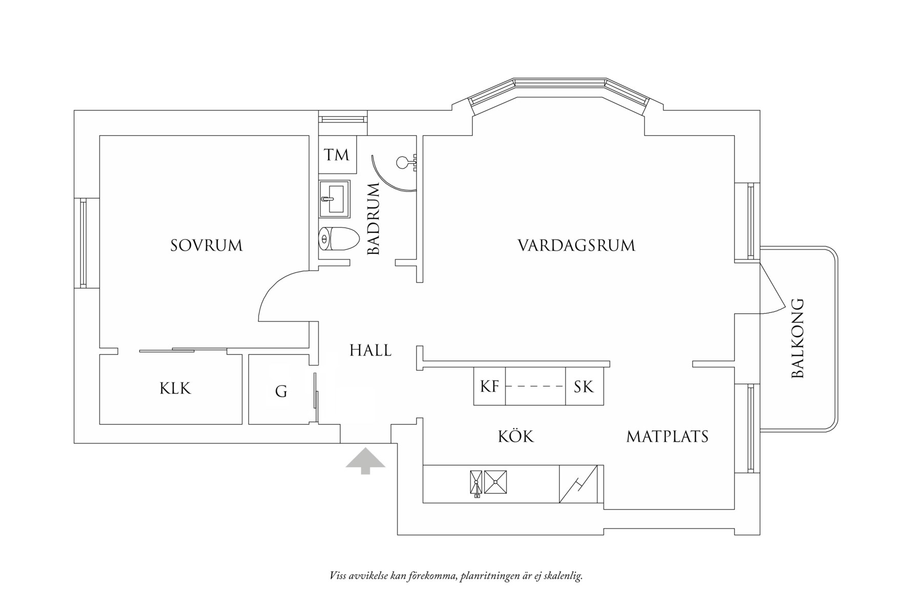 Planritning 1 Lilla Torps Allé 17A