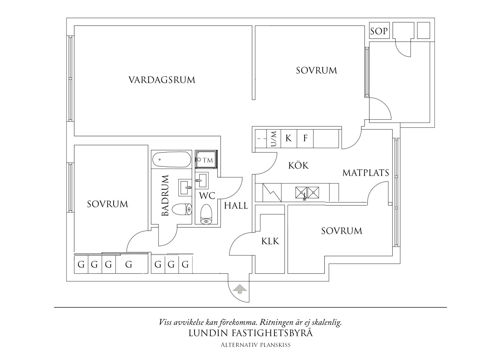 Planritning 1 Fyrmästaregången 18