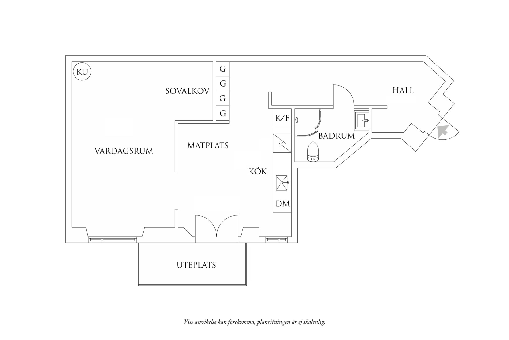 Planritning 1 Södra vägen 6B
