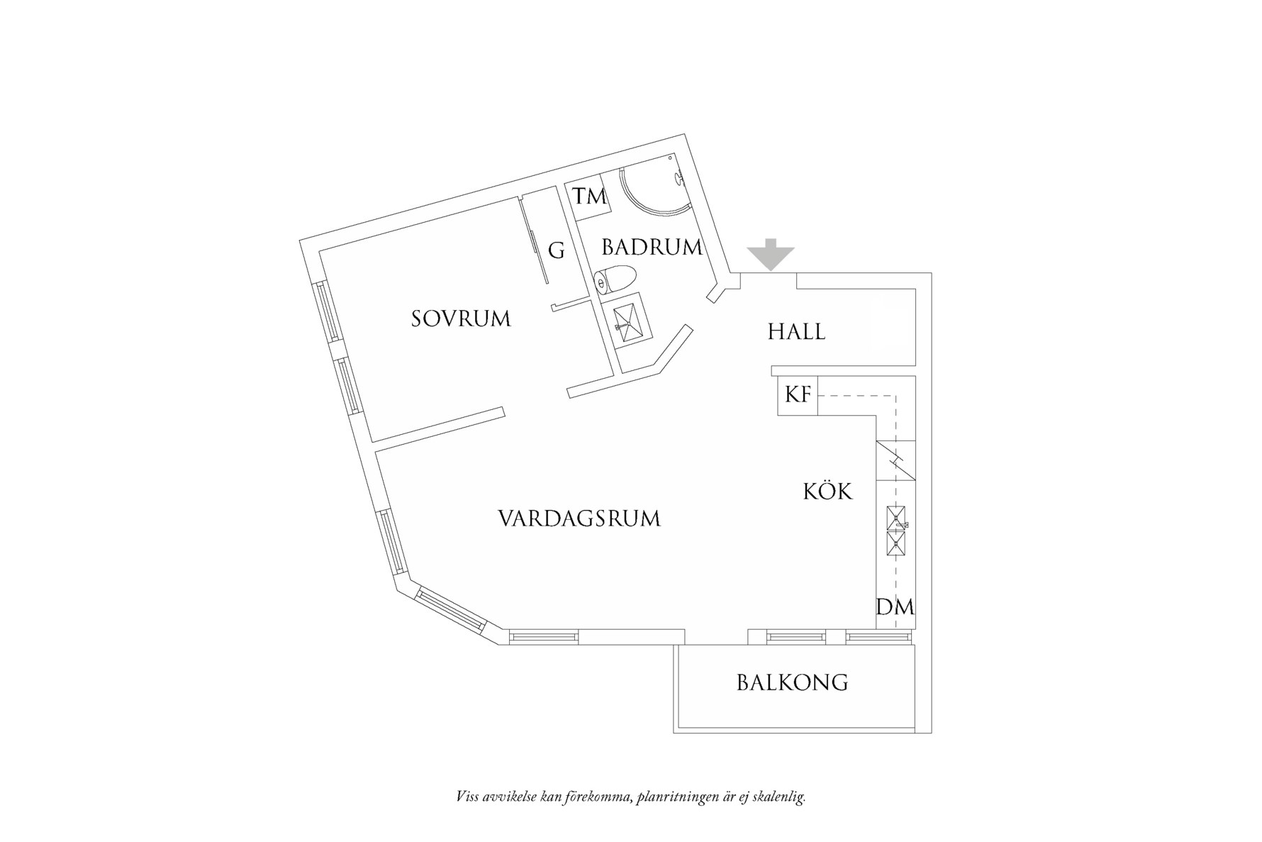 Planritning 1 Bomgatan 6B