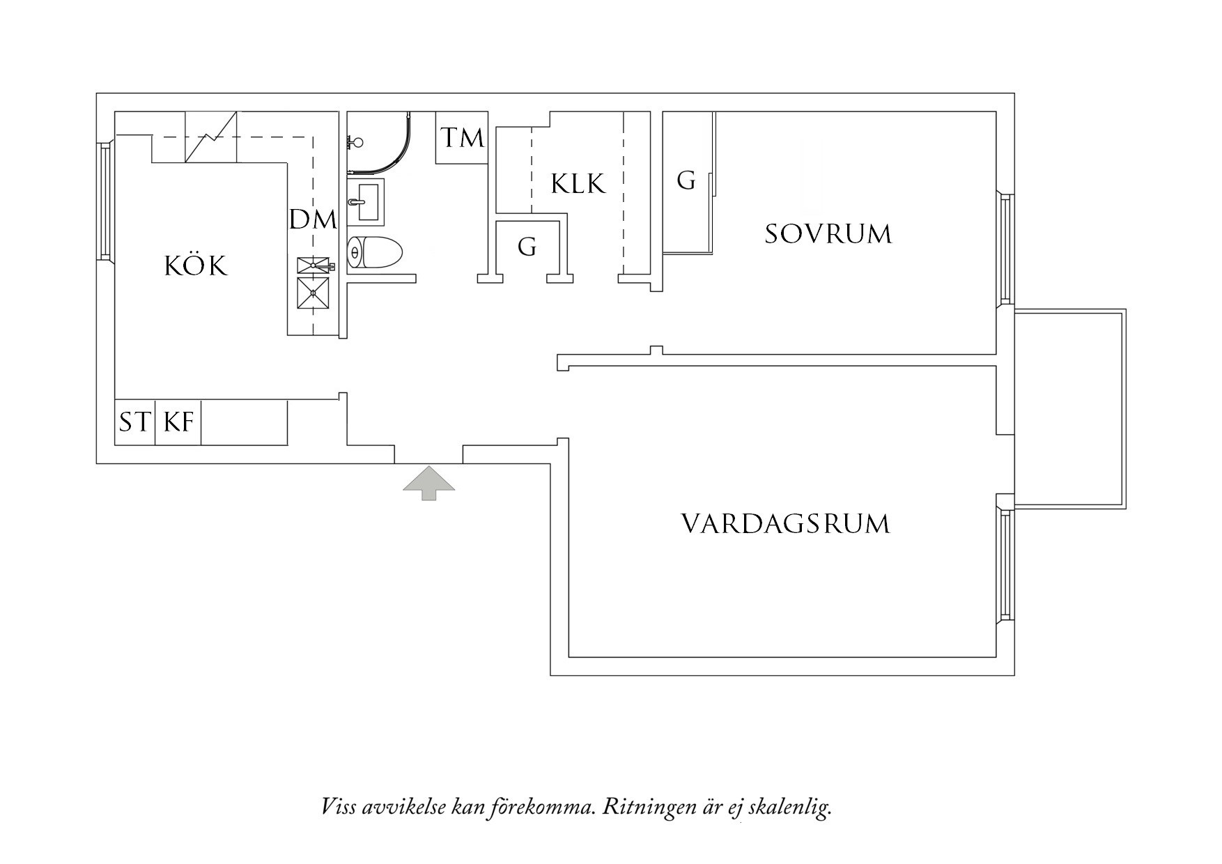 Planritning 1 Fredriksdalsgatan 8A